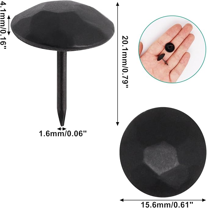 50pcs Upholstery Tacks, Metal Upholstery Nails - Image 2