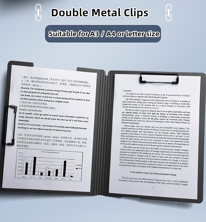 Clipboard Folder, 6 Pack A4 Foldable Clipboards File Folder Flip Writing Pad - Image 6