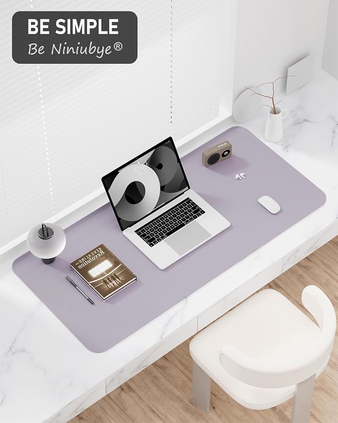 Desk Pad, 35.5" x 17" PU Leather Non-Slip Desk Mat Large Mouse Pad - Image 7