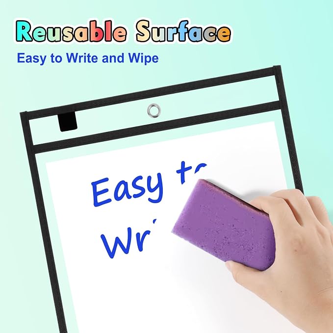 30 Packs Dry Erase Pocket Sleeves - Image 3