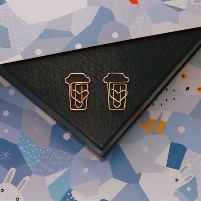 OWLFAVO 40pcs Coffee Cup Shape Paper Clips - Image 3