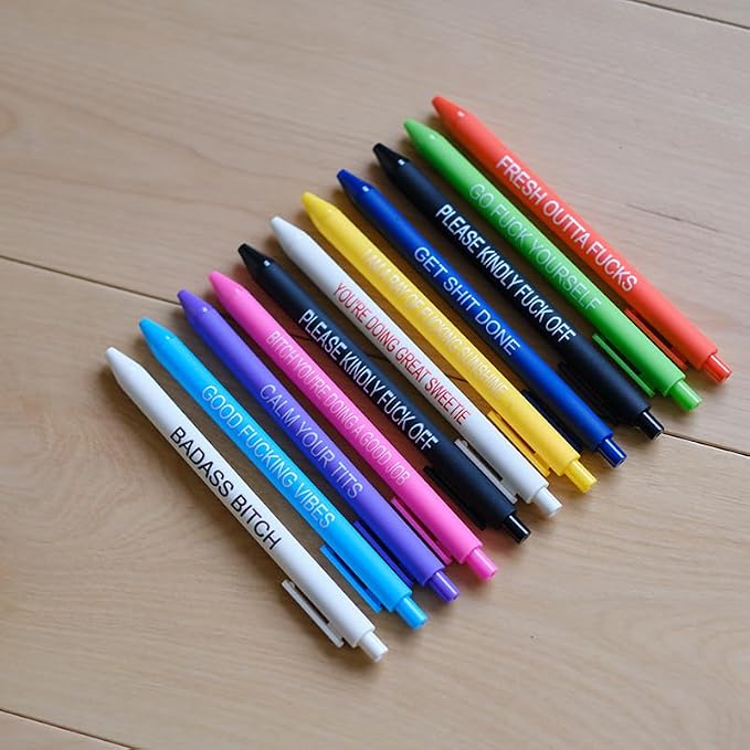 Cityhermit 11Pcs Funny Adult Ballpoint Pen Set, Premium Days of The Week Swear - Image 6