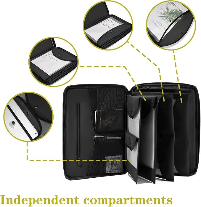 Portable Document Bag, Important Document Organizer, Storage Pouch File Folder - Image 4