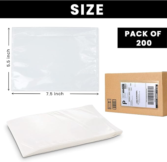 Shipping Label Sleeves 200Pcs, 7.5x5.5 Inches - Image 2