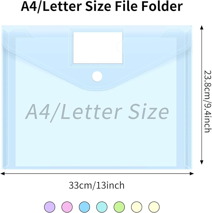 EOOUT 30pcs Plastic Envelopes, Plastic File Folders - Image 2