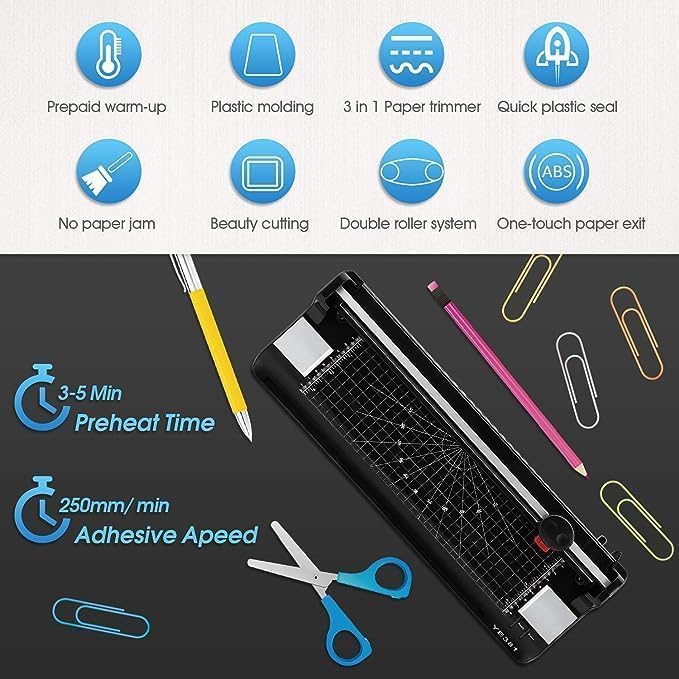 Laminator Machine for A3/A4/A6, YE381 13inch Thermal & Cold Laminating Machine - Image 6
