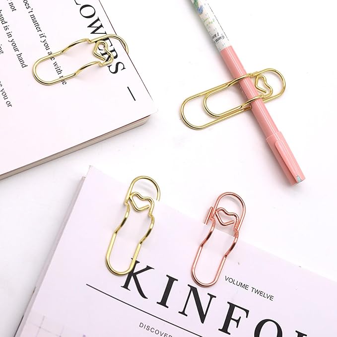 Qomamount Pen Holder for Notebook, Lovely Paper Clip Holder Multifunctional - Image 5