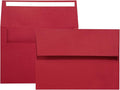 A7 Red Invitation 5x7 Envelopes 100 Pack- Self Seal, Square Flap, invitations by AZAZA