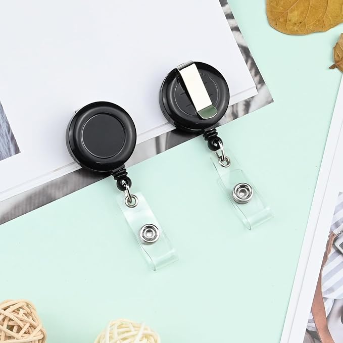 50 Pack Retractable Name Badge Holder Reel - Image 6