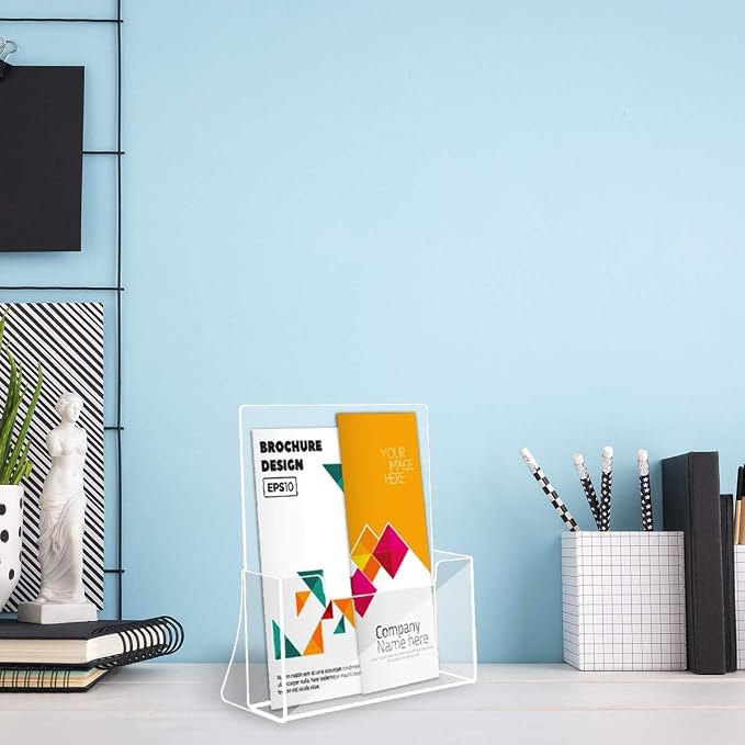 NIUBEE Acrylic Brochure Holder 8.5 x 11 inches 2 Pack, Acrylic Countertop - Image 8