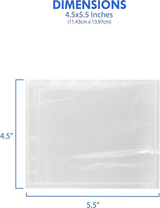 1000 Count 4.5" x 5.5" Shipping Label Envelopes, Top Loading - Image 3
