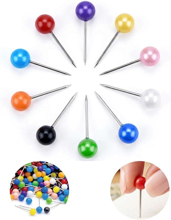 100 Pcs Map Pins, Small Map Tacks by EfficiencyMeetsCreativity
