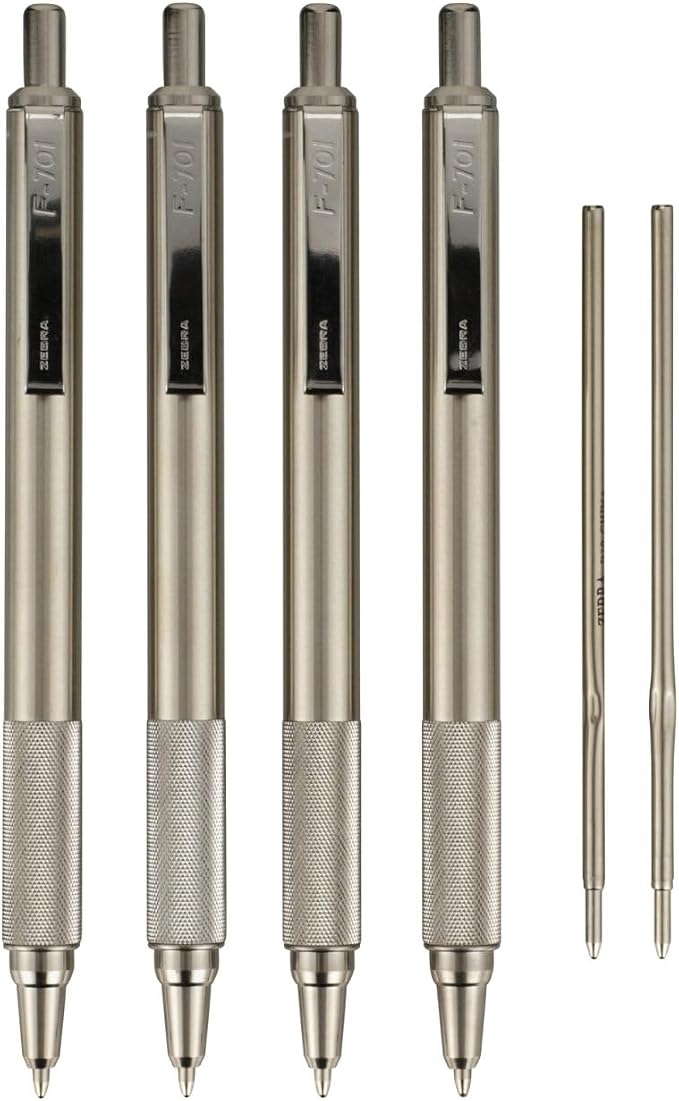 Zebra Pen F-701 Ballpoint Black Ink Fine Point 0.8mm Pen, Heavy Duty, Durable by ZebraPen