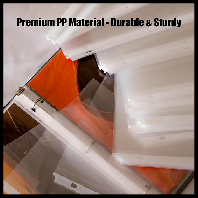 50 Pack Clear Sheet Protectors for 3 Ring Binder, Polypropylene Acid-Free - Image 6