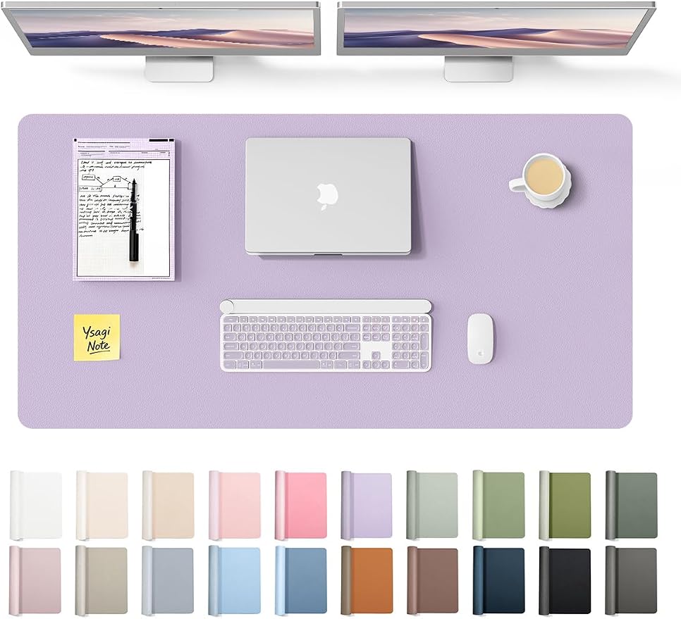 YSAGi Leather Desk Protector, Office Mat, Large Mouse Mat, Non-Slip PU Leather by YSAGi