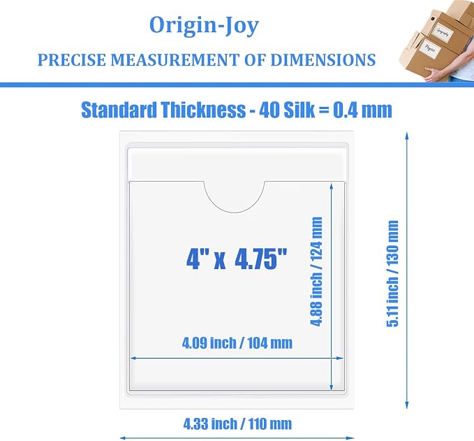 Origin-Joy 35 PCS Self Adhesive Index Card Pockets - Image 2