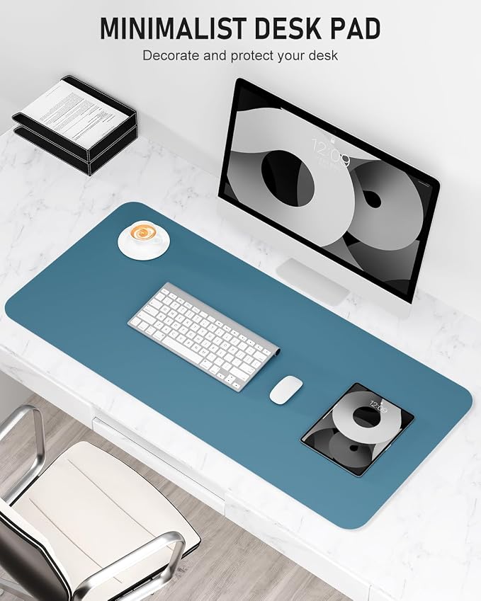 Desk Pad, 35.5" x 17" PU Leather Non-Slip Desk Mat Large Mouse Pad - Image 2