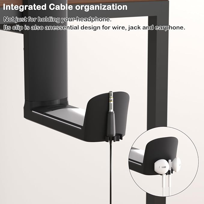 Headphone Hook - Adjustable Clamp-on Headphone Holder, Under Desk Gaming - Image 8