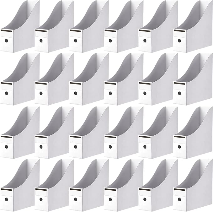 Thenshop 24 Pcs Cardboard Magazine File Holder Organizer, Desk File Organizer by Thenshop