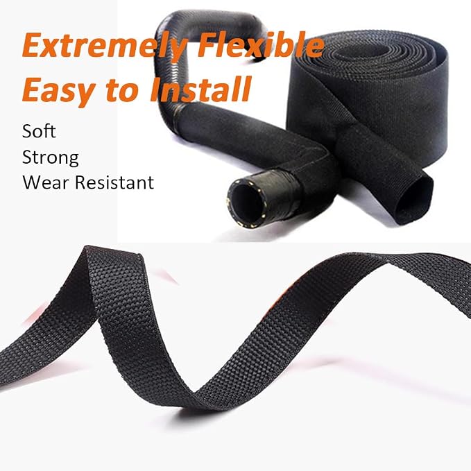 20 FT 3/4 inch 2:1 Heat Shrinkable Braided Sleeving Heat Shrink Sleeve Abrasion - Image 5