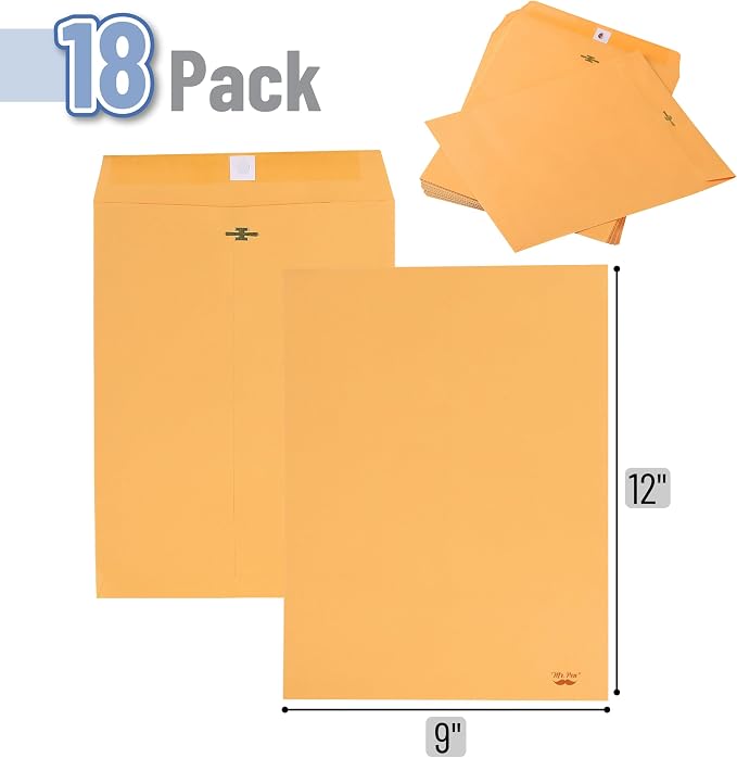 Mr. Pen- Clasp Envelopes, 36 Pack, Letter Size Envelopes, Document Envelope - Image 2