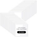 Glenmal 25 Pcs Self Adhesive Index Card Pockets Clear Label Holder Plastic by Glenmal