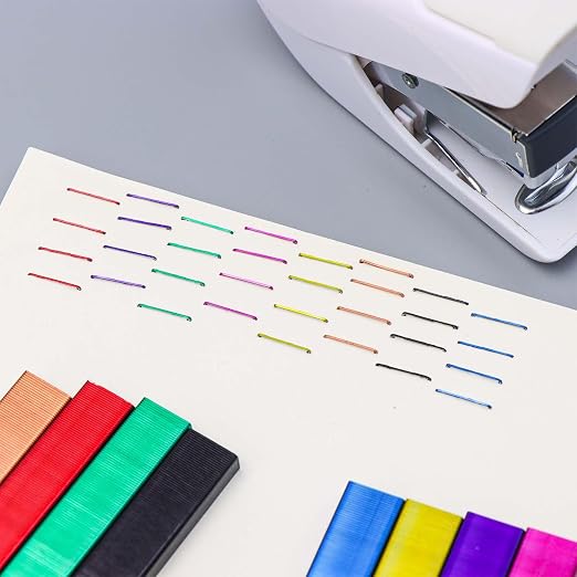 Colorful 26/6 Standard Staple Set 12mm Width 1000/Box 8 Boxes/Pack 8000 Count - Image 4