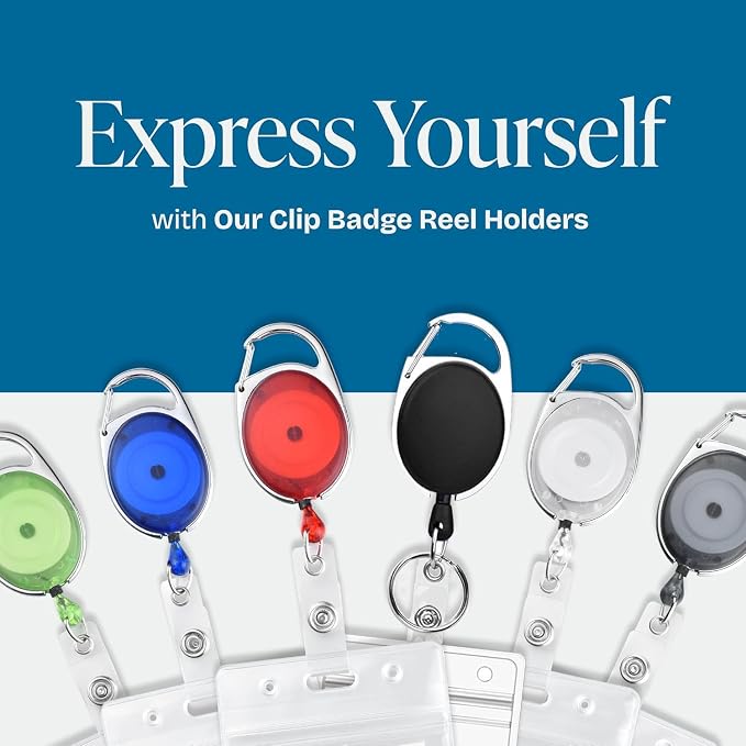 5 Pack Id Badge Holder with Clip – Transparent Green Badge Reels with Id - Image 8