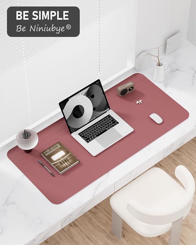 Desk Pad, 23.6" x 13.8" PU Leather Non-Slip Desk Mat Large Mouse Pad - Image 7