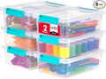 IRIS USA 2 Qt. Craft Storage Bins by IRISUSA