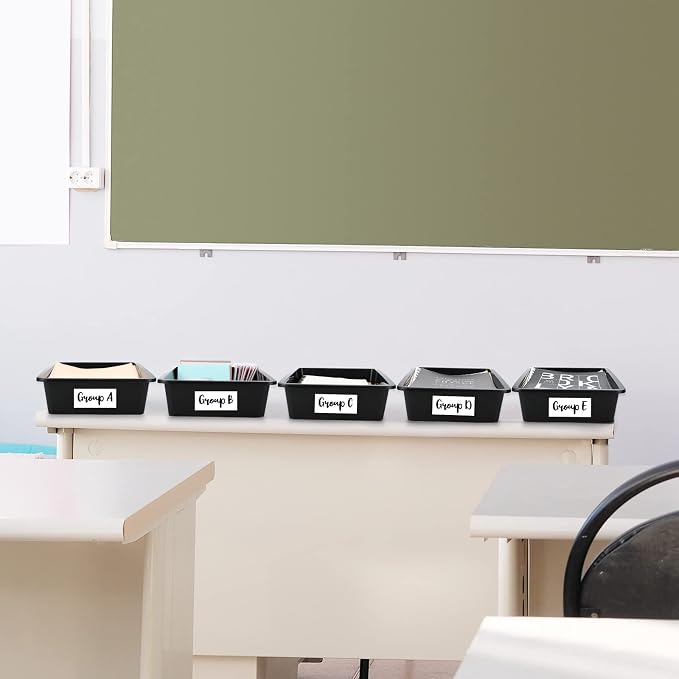 Qunclay 6 Pcs Flat Storage Tray Organizer Bin Letter Size Paper Trays - Image 7