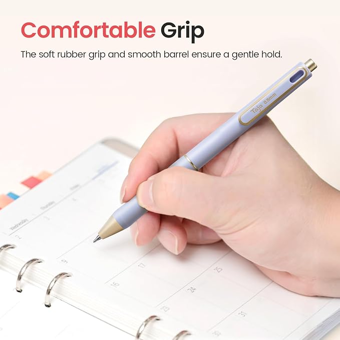 Taja Colorful Gel Pens, 0.5mm Fine Point Smooth Writing Pens - Image 5