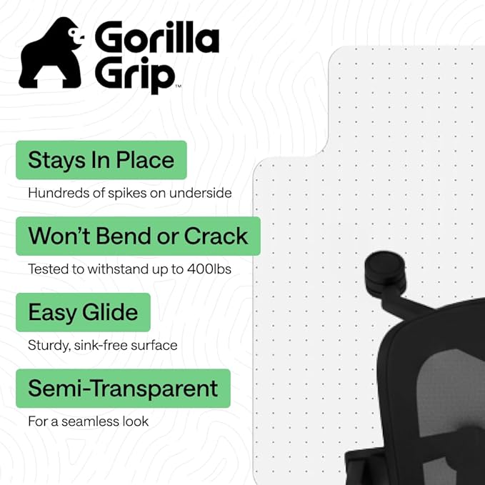 GORILLA GRIP Slip Resistant Office Chair Mat - Image 2