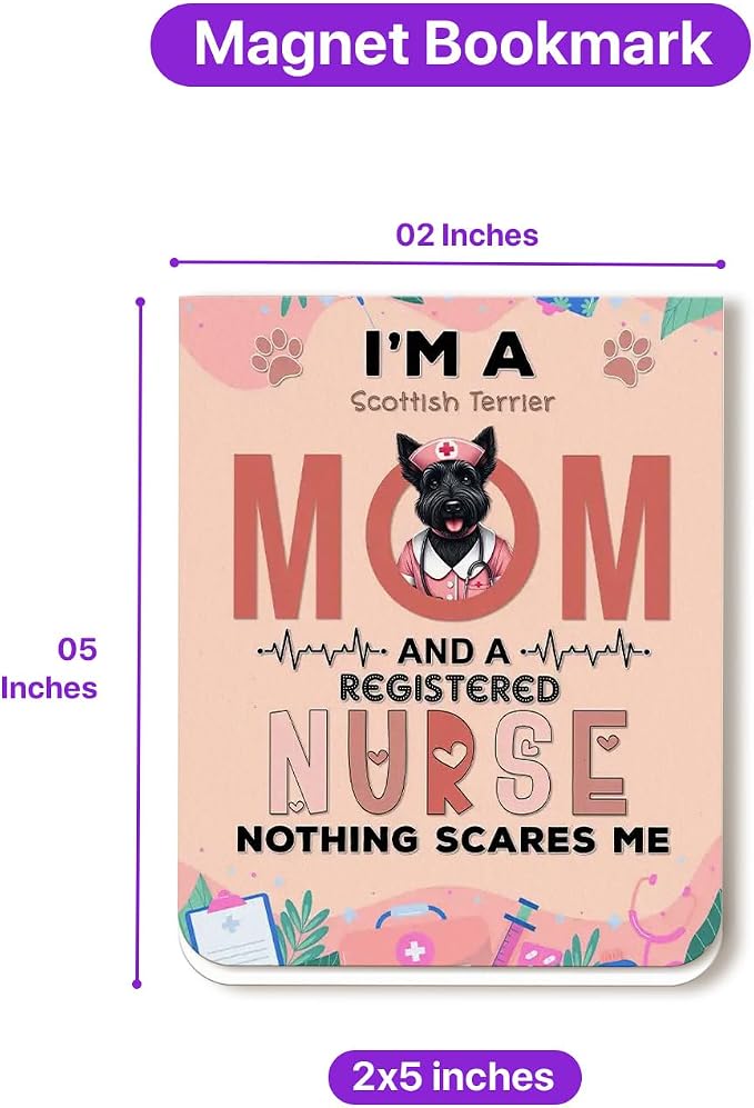 I'm a Scottish Terrier Mom and a Registered Nurse Nothing Scares Me Magnet - Image 5