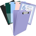 Meiikun Clipboard with Storage, Plastic Clip Boards 8.5x11 Folder with Clear by Meiikun