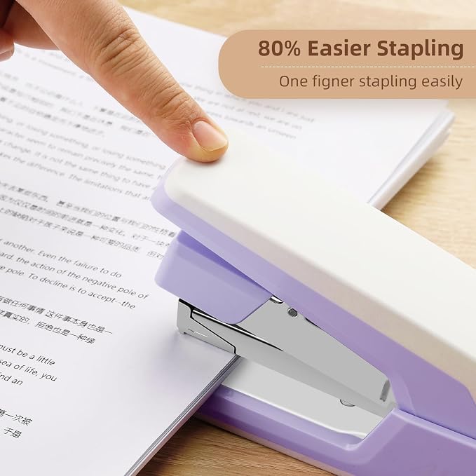 Deli Effortless Desktop Stapler, Heavy Duty Stapler, 40-50 Sheet Capacity - Image 2