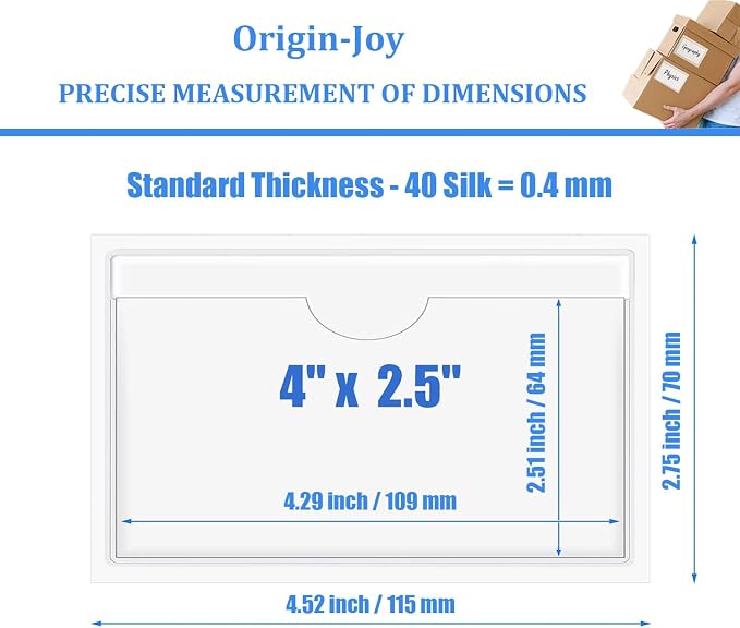 Origin-Joy 35 PCS Self Adhesive Index Card Pockets - Image 2