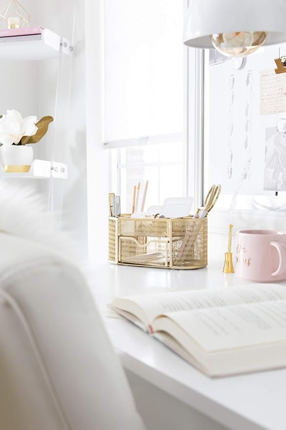 BLU MONACO | Gold Desk Organizer Set - Image 4