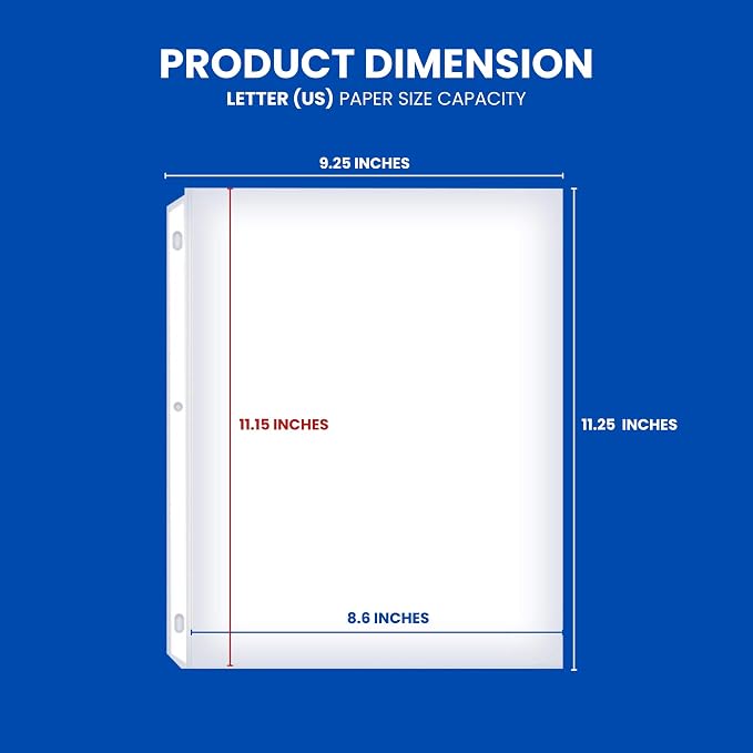 Performore 150 Sheet Protectors, 8.5 X 11 Inch Clear - Image 4