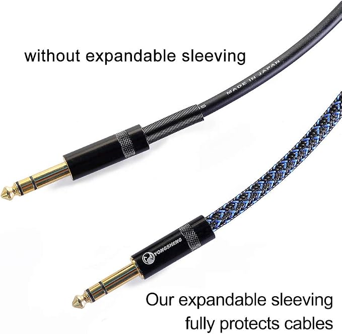 25ft - 1/2 inch PET Expandable Braided Sleeving – BlackBlue – Alex Tech Braided - Image 2
