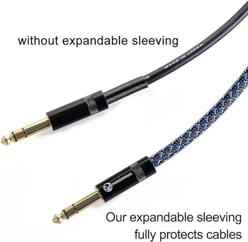 100ft - 1/2 inch PET Expandable Braided Sleeving – BlackBlue – Alex Tech - Image 2