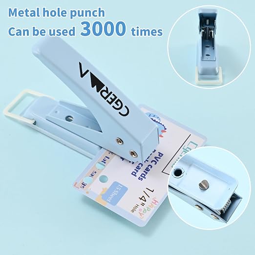 Single Hole Puncher, 3 Pack ， 1/4" Hole, 50% Labor Savings, Heavy Duty Metal - Image 3