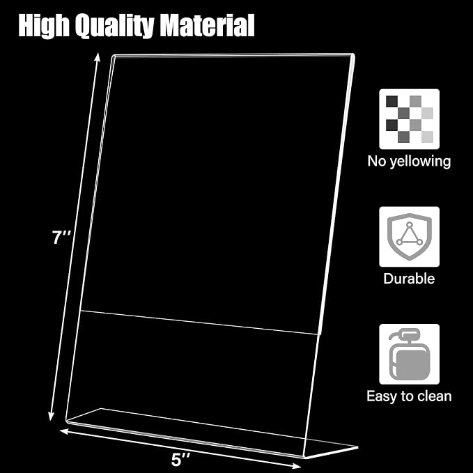 xydstay 6pack Acrylic Sign Holder 5x7 - Image 2