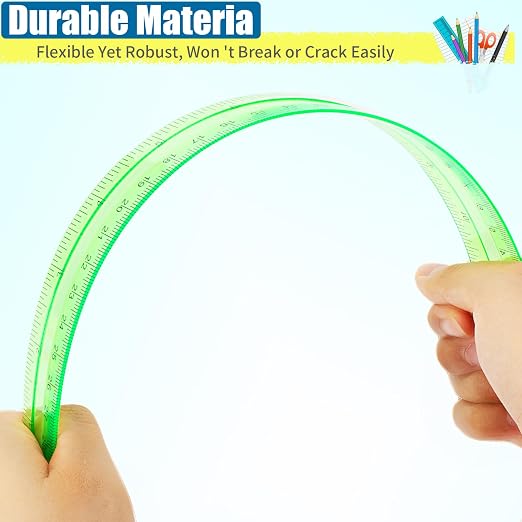 12 Inch Plastic Rulers, Ideal Back to School Office Home Supplies - Image 4