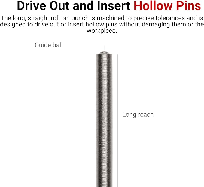 TEKTON 1/8 Inch Roll Pin Punch | 66064 | Made in USA - Image 2