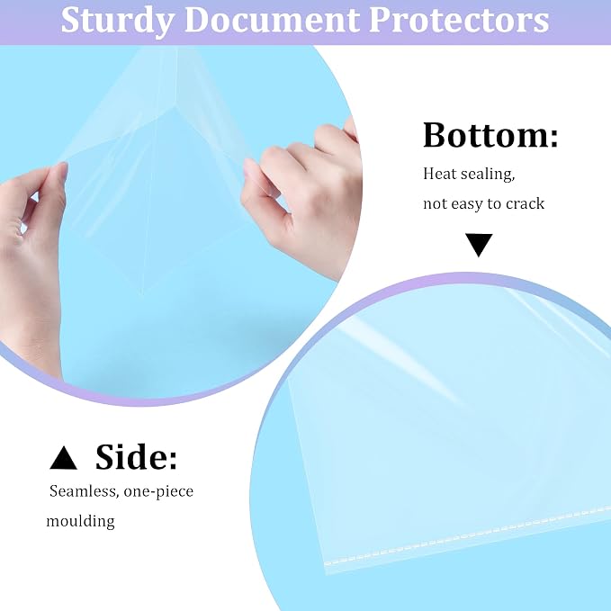 AKONEGE 200 Pack No Holes Sheet Protectors 8.5 x 11 Inch Letter Size Page - Image 4