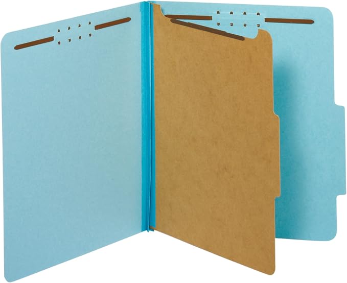 Pendaflex Classification Folders, 1 Divider, Embedded Fasteners, 2/5 Cut Tab - Image 2