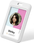 Uniclife 1 Pack Sliding ID Badge Holder Vertical Hard Plastic Case by UnicLife
