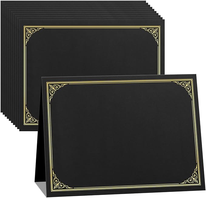 SUNEE 10 Packs Black Certificate Holders, by SUNEE