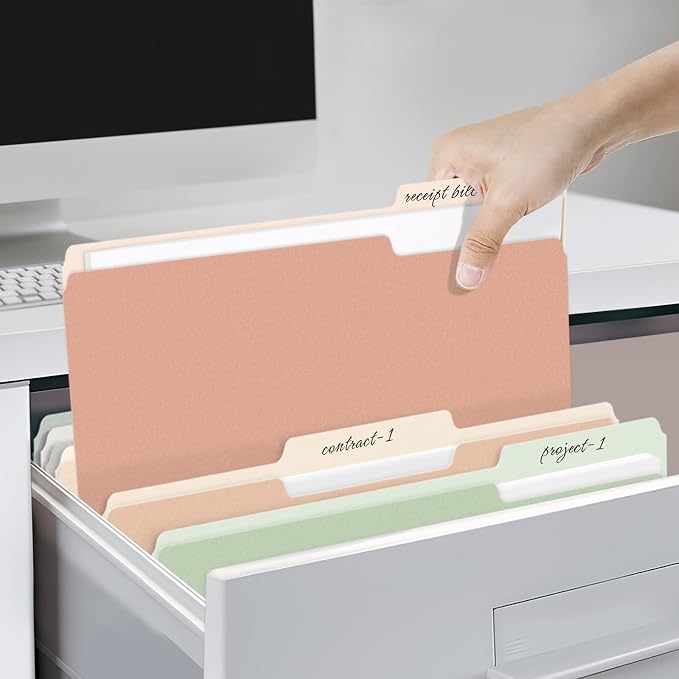 SUNEE File Folders, 30 Pack Manilla Folders 8.5 x 11, Colored File Folders Home - Image 7